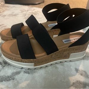 Steve Madden Cork Wedges Sandals Size 6